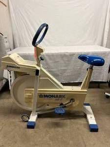 WOW MSRP $8000 MONARK 818E Ergomedic Commercial Grade Fitness Testing Self Generating Upright Exercise Rehabilitation Bike With Adjustable Height Seat - Works Great&nbsp Has Breaks In Housing - Does Not Affect Performance - See pics