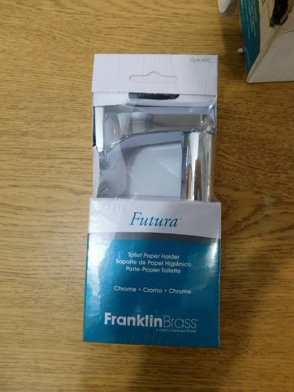 lot 31 image: (6) Franklin Brass Futura Toilet Paper Holder in Chrome