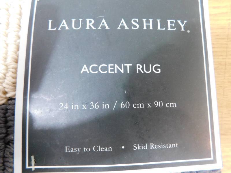 lot 162 image: Laura Ashley Kent Dark GreyBerber 2 ft. x 3 ft. Damask Accent Rug