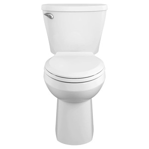 lot 104 image: American Standard Mainstream White Elongated Chair Height 2-piece WaterSense Toilet 12-in Rough-In Size