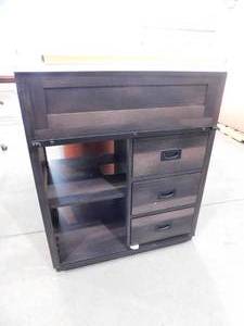 lot 93 image: Style Selections Morriston 30-in Distressed Java Undermount Single Sink Bathroom Vanity with White Engineered Stone Top