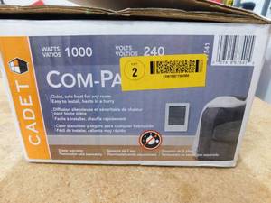 lot 118 image: Cadet Com-Pak 1000-Watt 240-Volt Fan Heater (9-in L x 12-in H Grille)