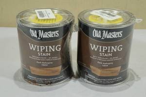 lot 19 image: 2 Quarts Old Masters Wiping Stain -Dark Mahogany