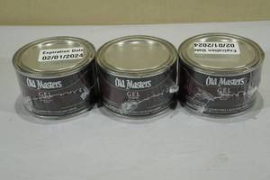 lot 20 image: 3 Pints Old Masters Gel Stain -Spanish Oak