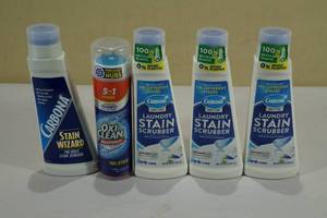 lot 39 image: Assorted Laundry Stain Removers -Oxi Clean, Carbona