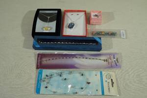 lot 126 image: Assorted Costume Jewelry -Necklaces, Ring, Bracelet