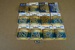 lot 240 image: 12 Packs Screw Eye Hooks -Size 204, 10, and 4