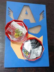 lot 52 image: Marvel Wall Hanging Box Light And Marvel Battle World Game