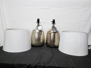 lot 209 image: Pair Of Lamp Bases And Pair Of Lampshades