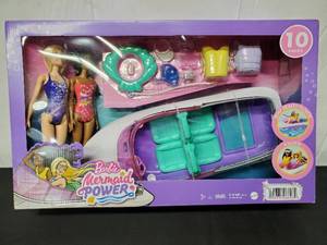 lot 217 image: Barbie Mermaid Power Set With Boat And Two Dolls