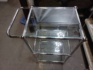 lot 176 image: Three Tier Glass Bathroom Cart