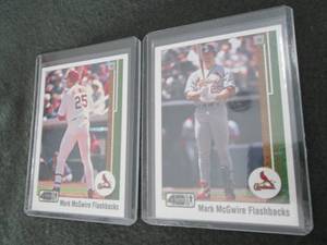 lot 23 image: 2 Mark McGwire Flashback Cards...