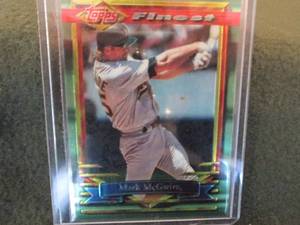 lot 50 image: 1994 topps finest refractor Mark Mc...