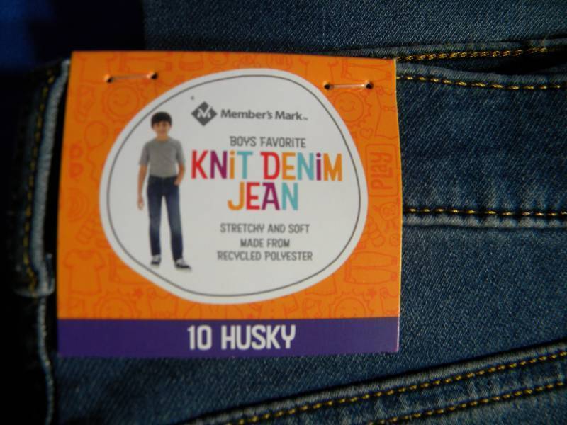 lot 22 image: Brand New  Members Mark Knit Denim Jeans (Size Husky 10)