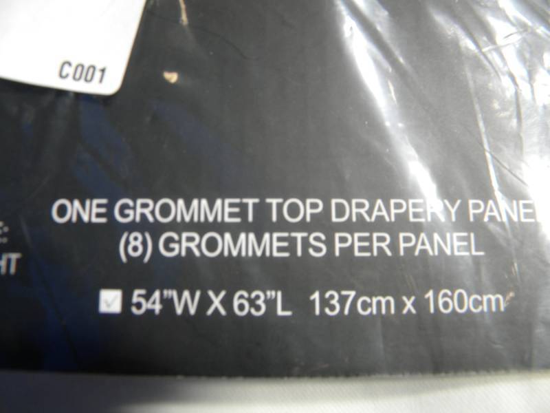 lot 23 image: Brand New  Popular Home Twlight Room Darkening 108 x 84 Grommet Window Panel Pair