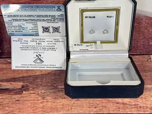 lot 2 image: New 1ct Certified Diamond Earrings $3750 Retail