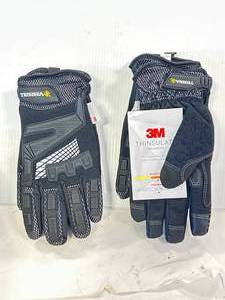 lot 51 image: 2 New Pair 3M Thinsulate Gloves Size Large