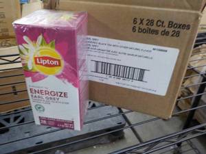 lot 146 image: 6 Boxes Lipton Energize Earl Grey B...