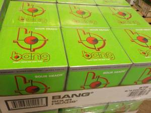 lot 235 image: 6 - 4 Packs Bang Sour Heads...