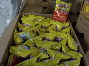 lot 244 image: Case of Chesters Fries Flamin Hot S...