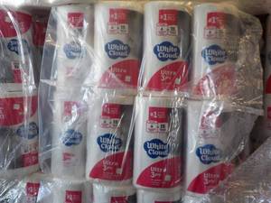 lot 291 image: 48 Rolls White Cloud 3 ply Toilet P...