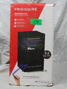 Frigidaire EFR331-BLACK-COM 3.2 Cu ft Retro Dry Erase Compact Refrigerator, Black Dent