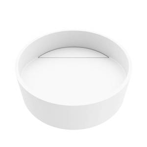 Vigo VG04018 Starr 15-18 Round Matte Stone Vessel Bathroom Sink - White
