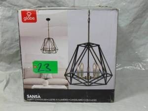 Globe Electric Sansa 5-Light Dark Bronze Chandelier Model 65435