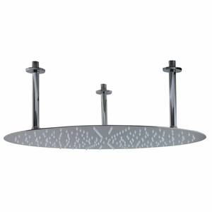 Very Large IndoorOutdoor Rain Shower Head ALFI RAIN24R 24 Round Solid Stainless Steel Ultra Thin