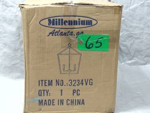 Millennium Lighting 4-Light 18 Tall  12 Wide Vintage Gold Taper Candle Pendant