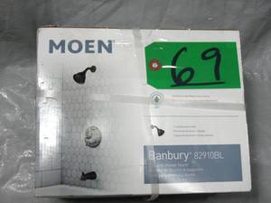 MOEN 82910bl Banbury 1-Handle 1-Spray Trim Kit Tub and Shower Faucet Matte Black