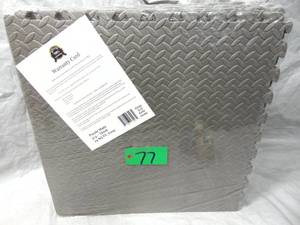 34 Inch Thick Floor Puzzle Exercise Mat, 96 Sq Ft, Gray Everyday Essentials