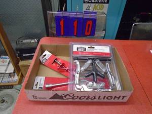 Flat of tools with puller. As shown.