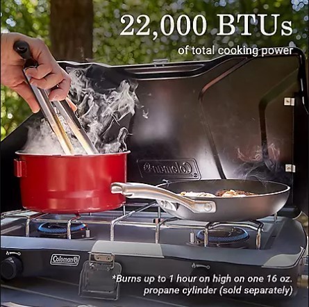 lot 43 image: Coleman Triton 2-Burner Propane Gas Camping Stove
