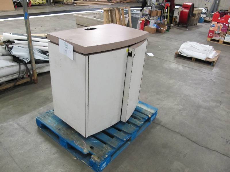 lot 7 image: USED Finished Countertop Cabinet with Hole for Hiding Cables