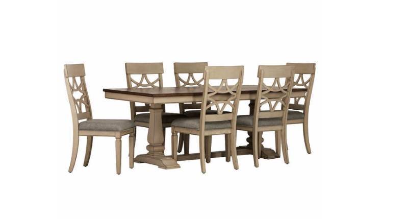lot 8 image: Pike and Main Quinn 7-piece Dining Set - Missing Hardware