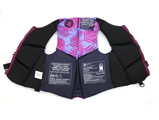 lot 91 image: NEW Body Glove Womens PFD - U.S. Coast Guard-Approved PFD - XL - Palm Purple