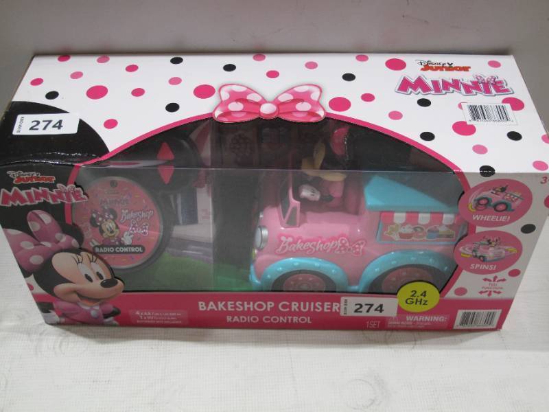lot 100 image: NEW Disney Junior 9 2.4 GHz RC Toy Vehicle - Minnies Bakeshop, 3 Years and up