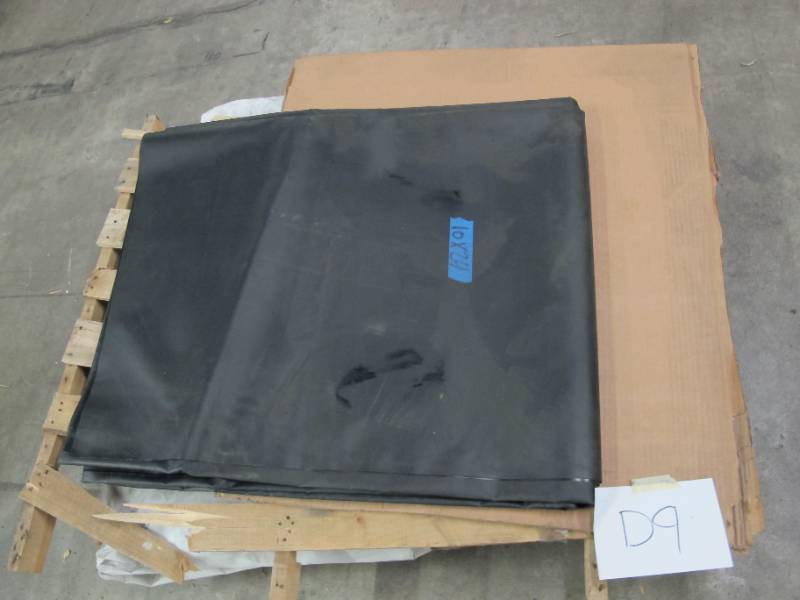 lot 128 image: NEW Vinyl Tarp - 10 x 20  Black  Black Vinyl Tarp - 20 oz. Heavy Duty