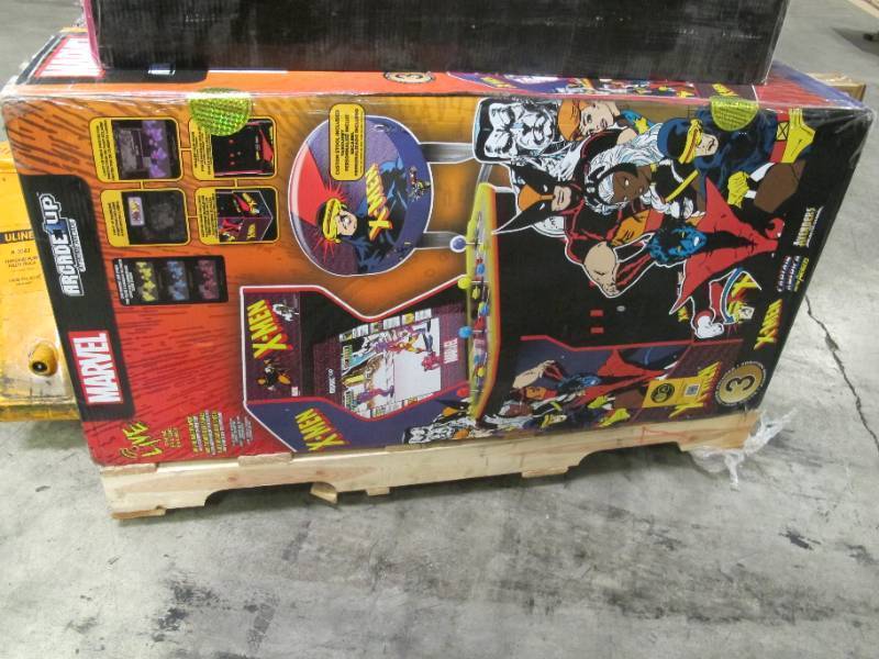 lot 143 image: Arcade 1Up X-Men 4 Player Arcade Machine with Riser & Stool - Missing Screws