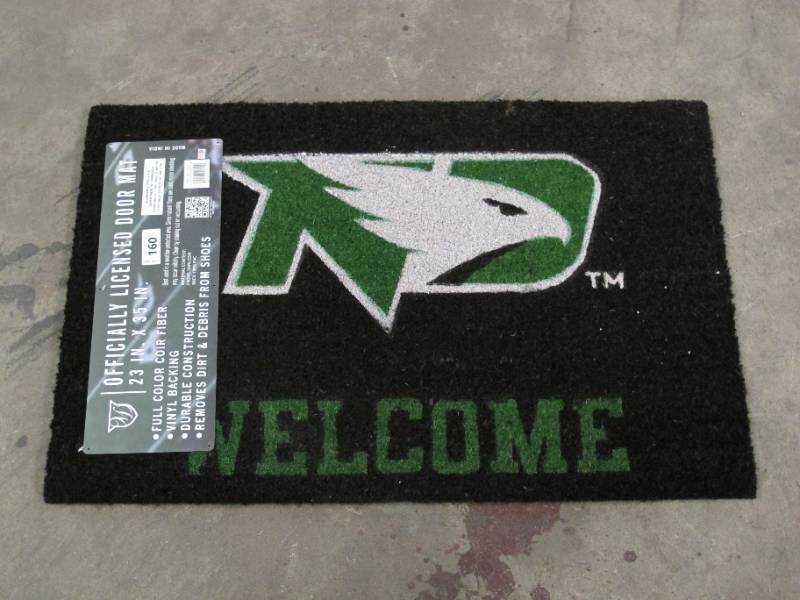 lot 172 image: Memory Company NCAA Welcome Door Mat - University of North Dakota