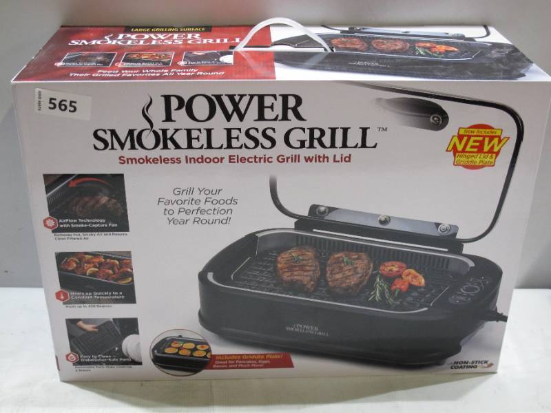 lot 192 image: NEW PowerXL Smokeless Grill - Black
