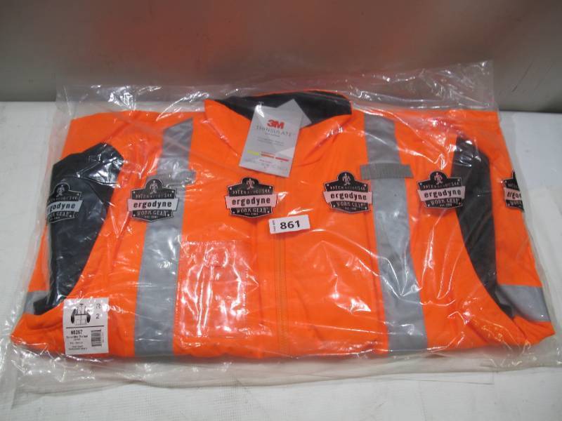 lot 861 image: NEW Ergodyne GloWear 8287 Hi-Vis Winter JacketVest with Detachable Sleeves - Type R, Class 2 - 4XL Orange