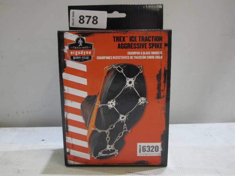 lot 878 image: Ergodyne Trex 6320 Orange Aggressive Spike Ice Traction Device X-Large (Mens 11-14  Womens 12.5-15.5)