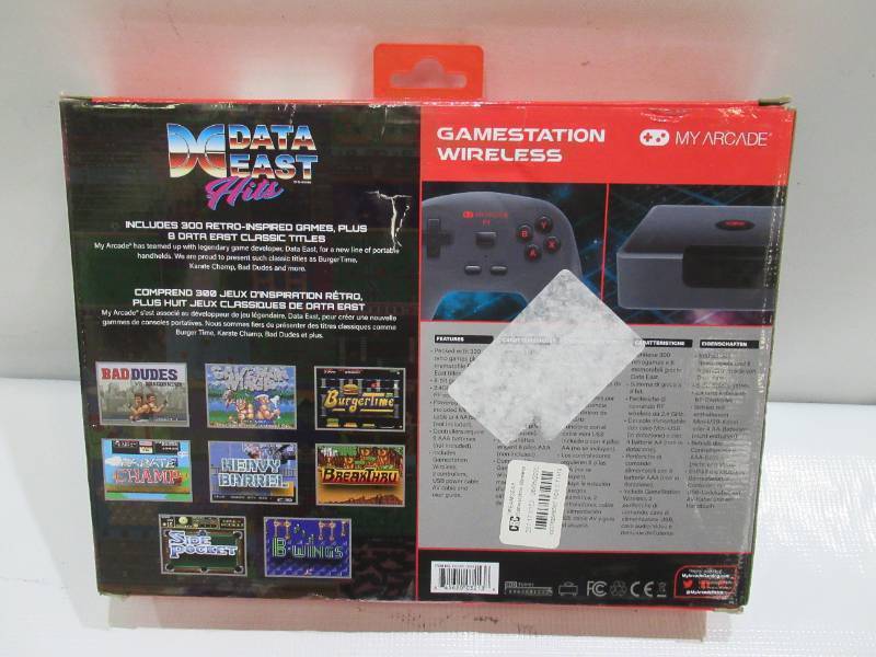 lot 933 image: My Arcade GameStation Wireless Plug & Play Console 8 Data East Plus 300 Games