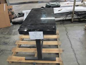 lot 30 image: USED Tresanti 47 Sleek Black Office Desk with Drawer and USB power