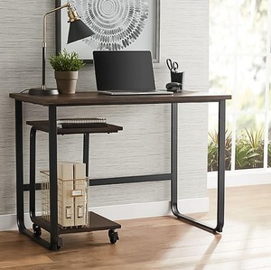 lot 34 image: NEW Members Mark Dakota 2-Piece Writing Desk and C-Table Set