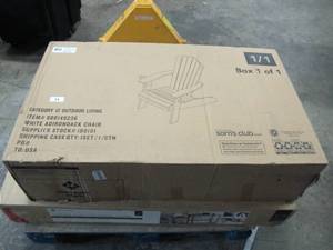 lot 35 image: NEW Members Mark Adirondack Chair - White