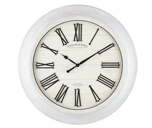 lot 79 image: Sterling & Noble 30 Farmhouse Wall Clock, White