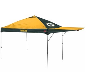 lot 144 image: NEW Rawlings Official NFL 10 x 10 Swing Wall Tailgate Canopy - Green Bay Packers